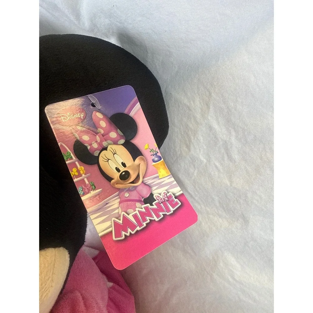 Disney Minnie Mouse Plush Pink Polka Dot Dress Large Soft Toy 18 Inch NWT